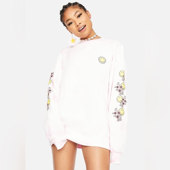 NWOT Samii Ryan BSR X Smiley Sweatshirt. SZ S Oversized - Picture 1 of 13